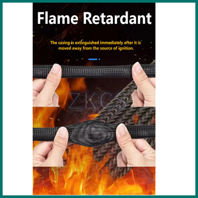 औद्योगिक ट्यूब सुरक्षा के लिए लौ retardant अछूता पीईटी सुरक्षा आस्तीन